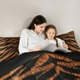 thumbnail image 5 of Feelyou Tiger Print Full Size Comforter Sets, Brown Stripes Lines Bedding Sets, 3pcs, 5 of 8