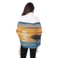 thumbnail image 3 of Winter Scarves for Women Boat and Sunset Fashion Pashmina Shawl Wraps Long Blanket Scarf for Fall Spring, 3 of 10