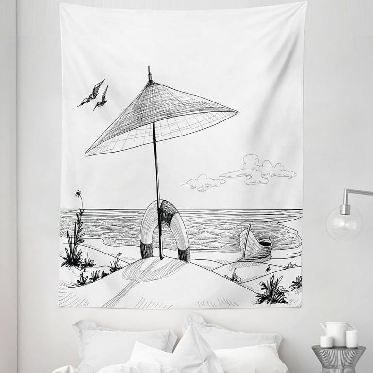 White fabric online wall hanging