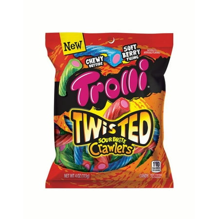 gummy twisted crawlers brite sour candy 4oz trolli worms