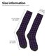thumbnail image 2 of Balery Purple Black Plaid Calcetines novedosos Calcetines deportivos Calcetines hasta la rodilla Calcetines de algodón Calcetines originales y geniales, 2 of 6