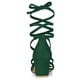 thumbnail image 3 of Sandalias Punta Abierta De Tacón De Mediana Grueso Con Cordón Para Mujer Verde 39, 3 of 6