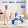 thumbnail image 2 of Wisairt Colorful Lighting Baby Balance Bike, No Pedal 4 Quiet Wheels & Soft Seat, Toys for 1 Year Old Boy Girls Gifts, Blue, 2 of 8