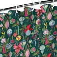 thumbnail image 3 of Dark Green Christmas Ornament Pattern Shower Curtain 36"x72" ,Bathroom Decorative Shower Curtains Set with 12 Hooks,Modern Waterproof Washable Shower Curtain, 3 of 6