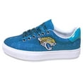 thumbnail image 3 of Women's Cuce Teal Jacksonville Jaguars Team Color Crystal Sneakers, 3 of 4