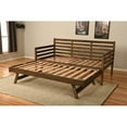 thumbnail image 4 of Somette Boho Daybed and Pop Up Bed with Linen Aqua Mattress Rustic Walnut, 4 of 5