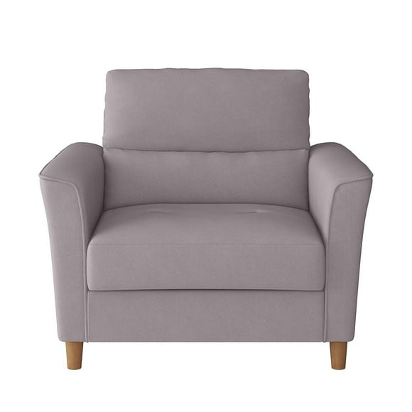 CorLiving Georgia Upholstered Indoor Accent Chair and a Half with Rubberwood Legs
