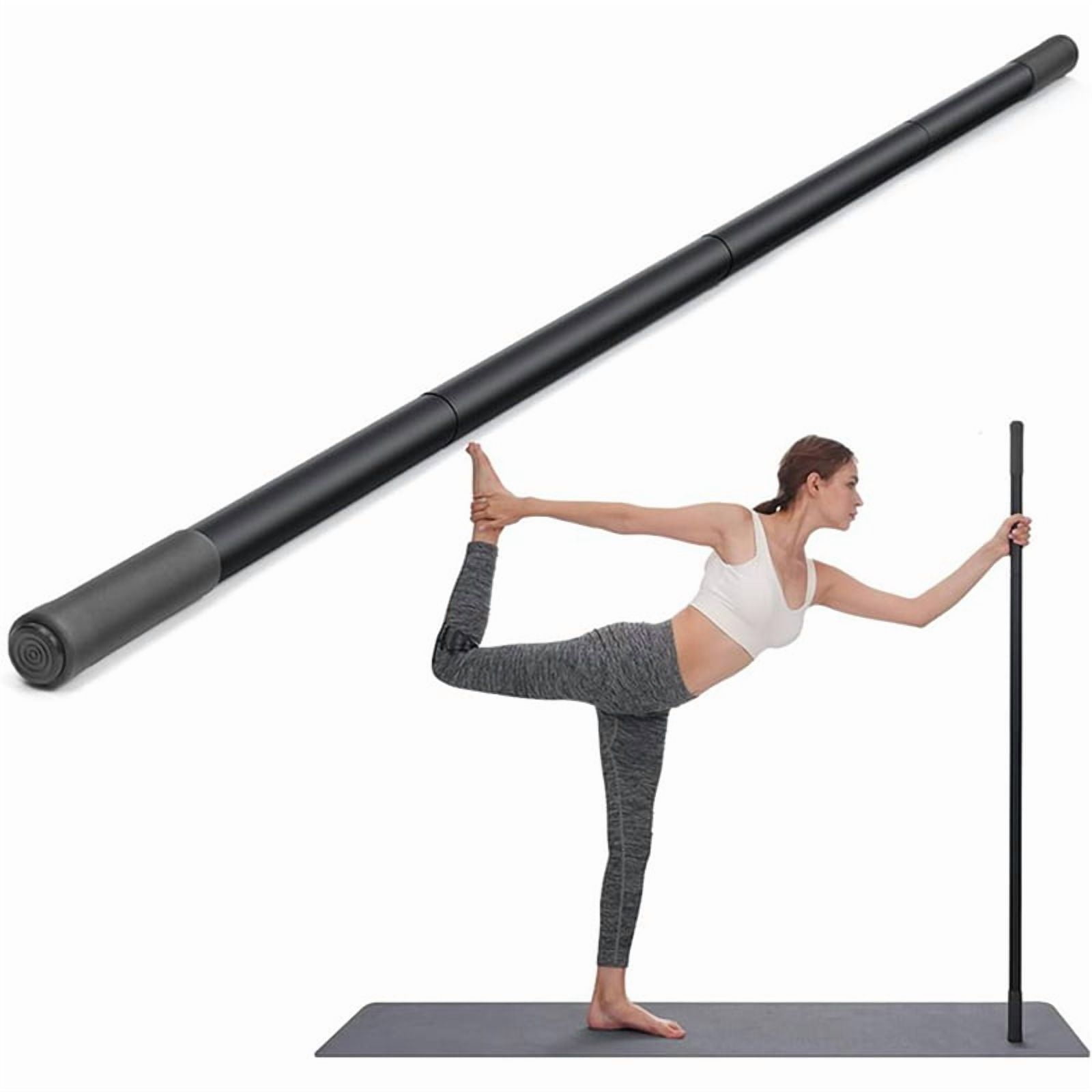 Yoga Stick 5 Ft Sturdy Steel Adjustable Stretching for Mobility, Flexibility and Balance Versatile Exercise