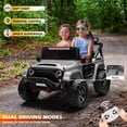 thumbnail image 2 of VOLTZ TOYS HAVOC 2-Seater Jeep 24V Kids Ride-On Off-Road Truck, Motorized Toy Car Vehicle with Parent Remote Control, High Clearance Open Doors, LED Lights, Gray, 2 of 6