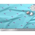 thumbnail image 3 of Tissu de Coton Bleu Cerise & Points Imprimés par Yard 56 Pouces de Large, 3 of 3