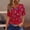 Red#1, variant on Womens Tops Short Sleeve Blouse,Summer for Women Vacation Trendy V Neck Short Sleeve Shirts Casual Loose Spring Vintage Floral Print Comfy Tunic Clothes Red XXXL