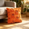 thumbnail image 6 of Gumesh Halloween Decor Throw Pillow Covers-18x18 Inches Ivory Cute Ghost Hugging Pumpkin, Plush Soft for Spooky Season & Cozy Fall Decor, 6 of 7