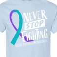 thumbnail image 4 of Inktastic Never Stop Fighting Suicide Prevention Awareness Ribbon T-Shirt, 4 of 5