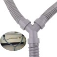 thumbnail image 4 of 3X Conector de Tubo de Lavadora de Manguera de Descarga de Drenaje en Forma de y de PVC para Lavadora de 3,5 Pies, Interfaz Giratoria, con 2 Anillos Impermeables, 4 of 6