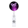 thumbnail image 2 of Visland Broche Broche Dorure Marblizing Papillon Rétractable Lanière Rotative Anti-Perdu Coloré Infirmière Carte de Travail Clip ID Nom Badge Titulaire Utilisation Quotidienne, 2 of 8