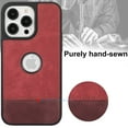 thumbnail image 4 of Allytech Slim Back Cover for Apple iPhone 13, Vintage PU Leather Anti-Sctratch Bumper Shockproof Protective Phone Case for iPhone 13 - Red, 4 of 7
