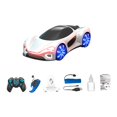 thumbnail image 1 of Coche de carreras deportivo con acrobacias RC, coche de carreras con doble efecto de rociado, coche de juguete RC para aficionados, vehículo clásico C blanca, 1 of 9