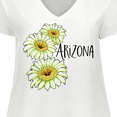 thumbnail image 4 of Inktastic Arizona Saguaro Cactus Flowers Women's Plus Size V-Neck T-Shirt, 4 of 5