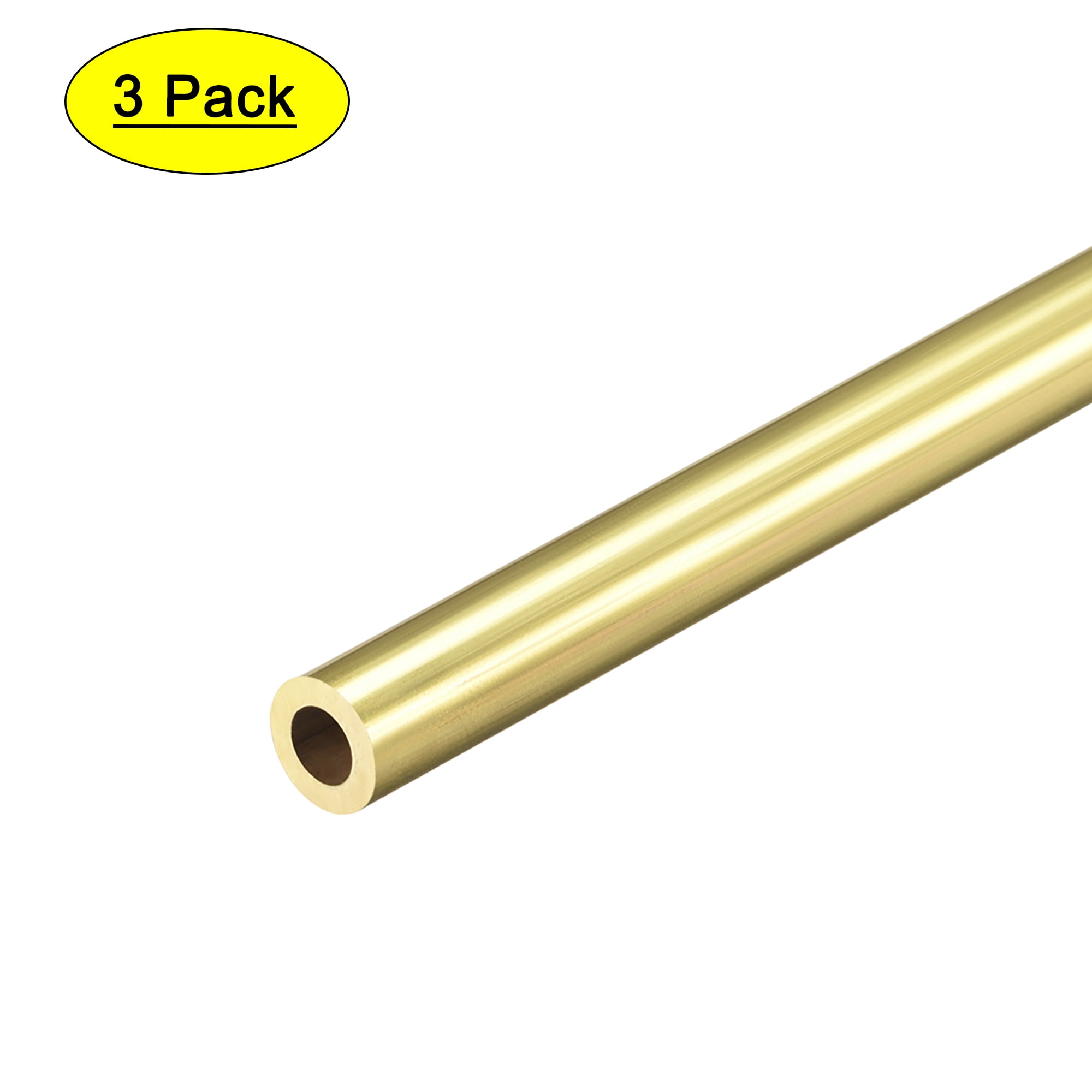 Uxcell Brass Round Tube 0.28" OD 0.06" Wall Thickness 11.81" Length 3