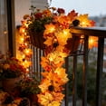 thumbnail image 5 of YingYouFu Halloween Lighted Maple Leaf Vines, Glowing Artificial Fall Vines for Holiday Field Decor, Decorative Light Up Vines for Home Wall Party Indoor Outdoor Decoration, 5 of 9