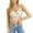 Beige, variant on Summer T Shirts for Women Women's Mesh Crop Top Long Sleeve Mock Neck Lace Floral See Through Y2K Shirt Blouses Womens Essentials Fashion Clothing