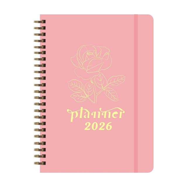 2026 Weekly Monthly Planner Notebook 6.4 in x 8.5 in With Laminated Tabs Inner Pocket And Ink-Proof 120 gsm Paper