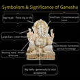 thumbnail image 5 of KARIGAROFFICIAL Ganesha Murti Statue 12 inches Gold Leaf Work Ganpati Figurine Marble Ganapati Idol Vinayak Deity Ganesha Large Big White Elephant Head God Home Decor Gift Sculpture Home First Ganesha, 5 of 6