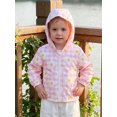 thumbnail image 4 of RUINIXCW Toddler Baby Girl Fall Jacket with Pockets Casual Strawberry Bow Floral Print Zip Up Hooded Long Sleeve Coat, 4 of 8