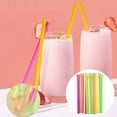 thumbnail image 5 of 200Pcs Spoon Straws Ideal for Snow Cones, Milkshakes, Smoothies, Desserts, Celebrations, Parties, & More(Multi-Colored), 5 of 7