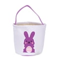 thumbnail image 2 of yulier Easter Basket, Easter Canvas Tote Bag with Cute Rabbit Pattern, Reusable Easter Gift Bag, 2 of 6