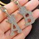 thumbnail image 3 of Luxury Charm Alloy Zircon A-z Crown Alphabet Pendant Chain Necklace Punk Hip-hop Fashion Woman Man Initial Name Jewelry Gift--Letter U-Product code 39 Letter U, 3 of 4