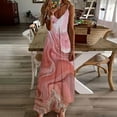 thumbnail image 2 of Watermelon Red Brunch for Juniors Fall Summer Sleeveless Slip Vneck Marble Print Maxi Long Loose Fit Dresses Sun Dresses Women 2025 Clothing Fashion Country Concert Y2K S, 2 of 4