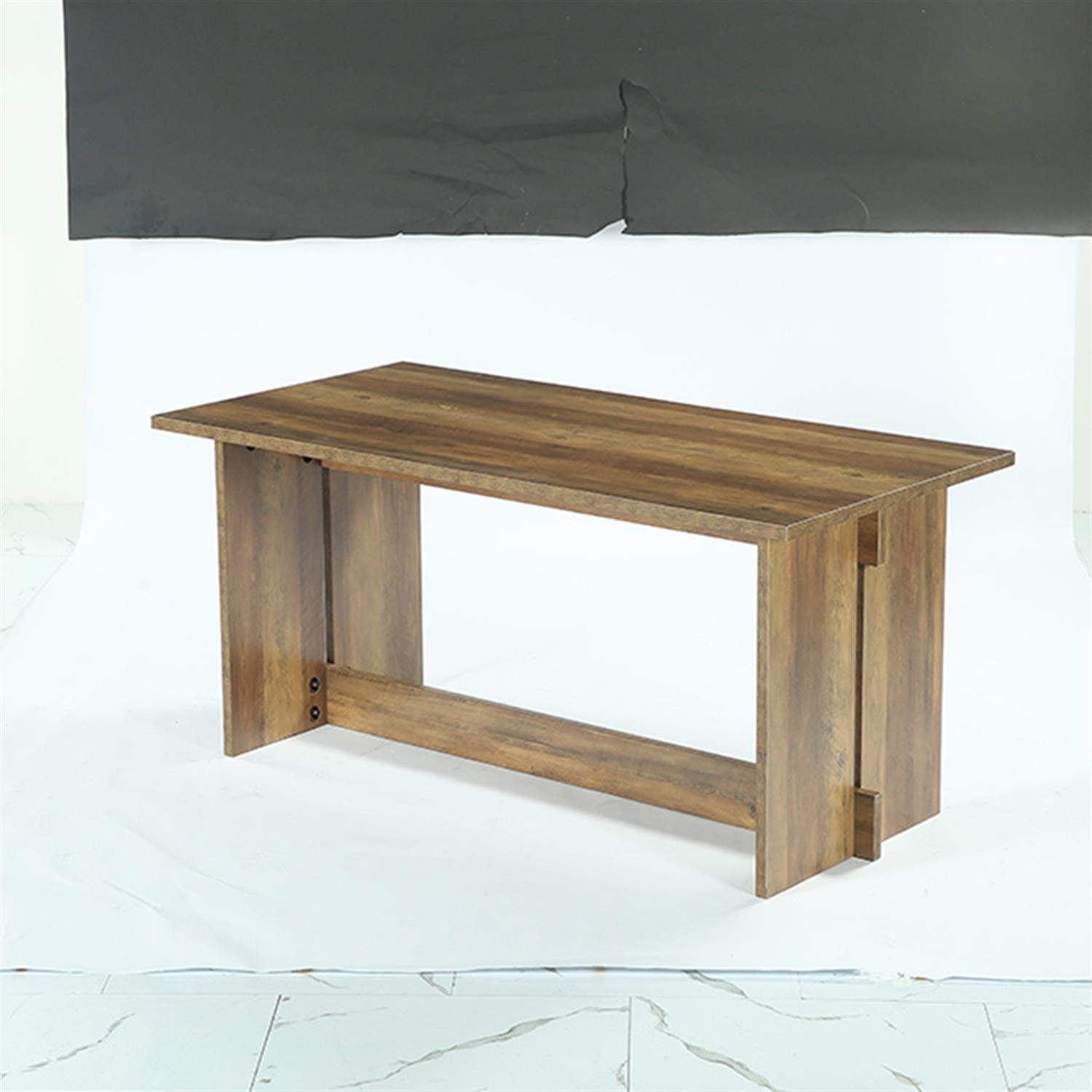 Demi Bonn 63" Dining Table, Farmhouse Dining Room Table Kitchen Table for 4-6 for Dining Room, Home Office, Living Room Furniture, Brown