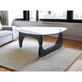 thumbnail image 1 of Finex Noguchi Style Glass Coffee Table 43" Black, 1 of 1