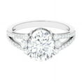 thumbnail image 5 of Spot Jewelry 3 Ct VVS1/D Oval Cut Moissanite Wedding Ring - 14K White Gold Plated Engagement Ring for Women - Anniversary Gifts Ring - Split Shank Diamond Wedding Ring, 5 of 5