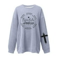 thumbnail image 3 of Women's Sweatshirts 2025 Love Like Jesus Sweatshirt Christian Pullover Tops Long Sleeve Crewneck Sweatshirt for Women, 3 of 5