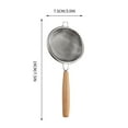 thumbnail image 3 of Stainless Steel Strainer under $5! Xqxayjr Stainless Steel Kitchen Strainer, 304 Metal Mesh Strainer with Wood Handle, Fine Mesh Sieve for Cooking Baking, Oil Filter Strainer for Deep Frying, 3 of 6