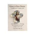thumbnail image 4 of Cadancy Easter Basket Stuffers Religious Gifts Glass Cross Token with Dove Image Christian Faith Keepsake with Poem Card Church Baptism Present for Men Women Family(A), 4 of 4