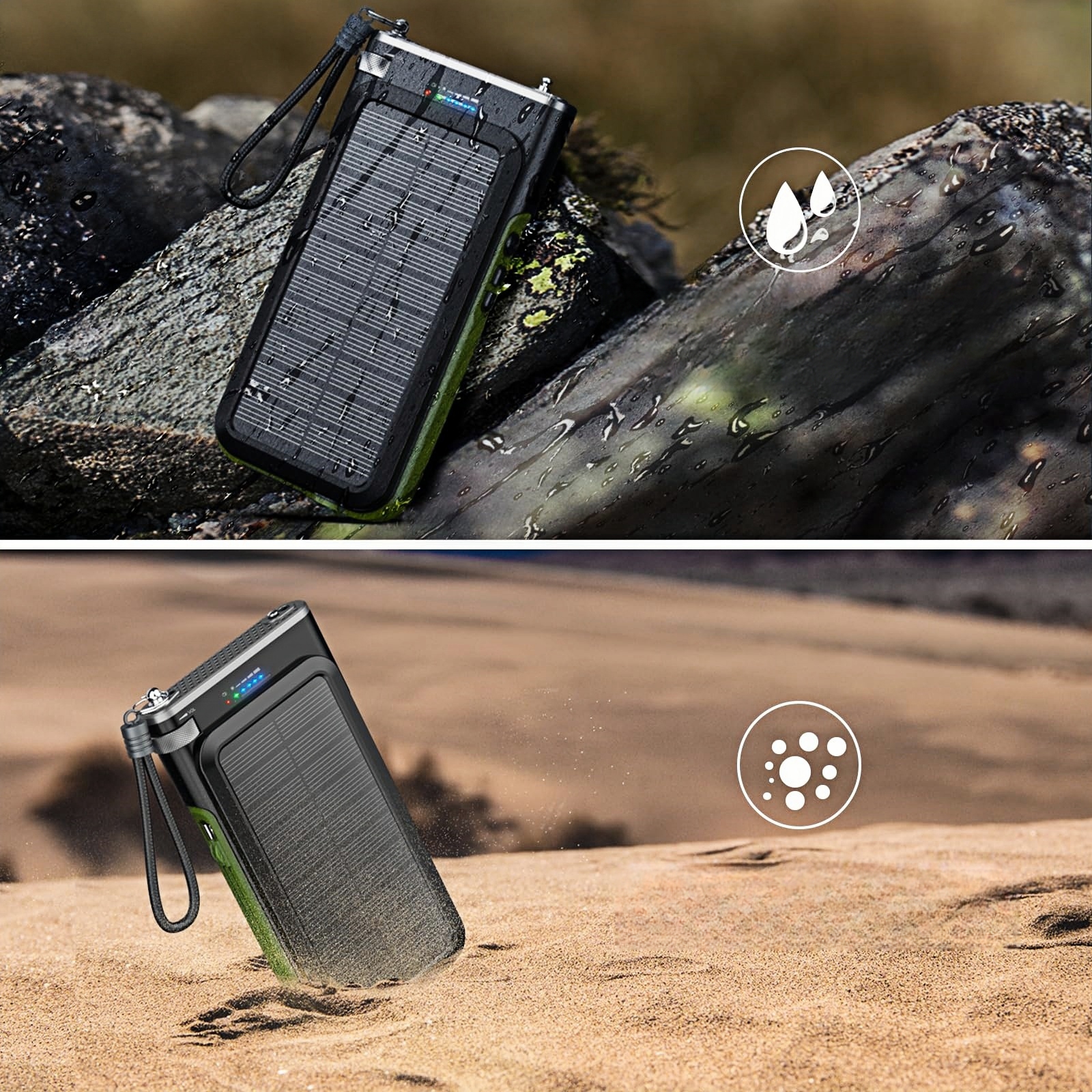 36800mAh, Power Bank with FM Radio, 15W QC 3.0 Fast Charging, Wireless Charger, Bright Flashlight, for Smartphones & USB Devices.