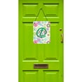 thumbnail image 2 of Letter T Flowers Pink Teal Green Initial Wall or Door Hanging Prints, 2 of 2
