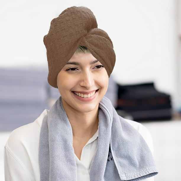 Accesorios de baño: Toallas para el cabello, turbantes para cabello mojado, toallas para secar el cabello rizado, toallas de secado rápido para mujeres, toallas largas envolventes.