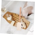 thumbnail image 3 of Cepillo de baño exfoliante natural de lufa luffa loofa en un palo, con mango largo de madera, cepillo para espalda, esponja de ducha, depurador de espalda corporal, 3 of 5