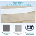 thumbnail image 2 of Heavy Duty Laundry Bag 2 Pack XL Nylon Laundry Bags with Straps, Washable Large Dirty Clothes Organizer with Drawstring Closure, Travel Washing Bag Fit a Laundry Hamper or Basket, 2 of 12