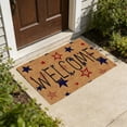thumbnail image 4 of HCBY Patriotic Welcome Doormat, Independence Day Entry Rug, Star Pattern Design, Non-Slip Silicone Backing, Red White Blue Accents for Front Porch, 4 of 6
