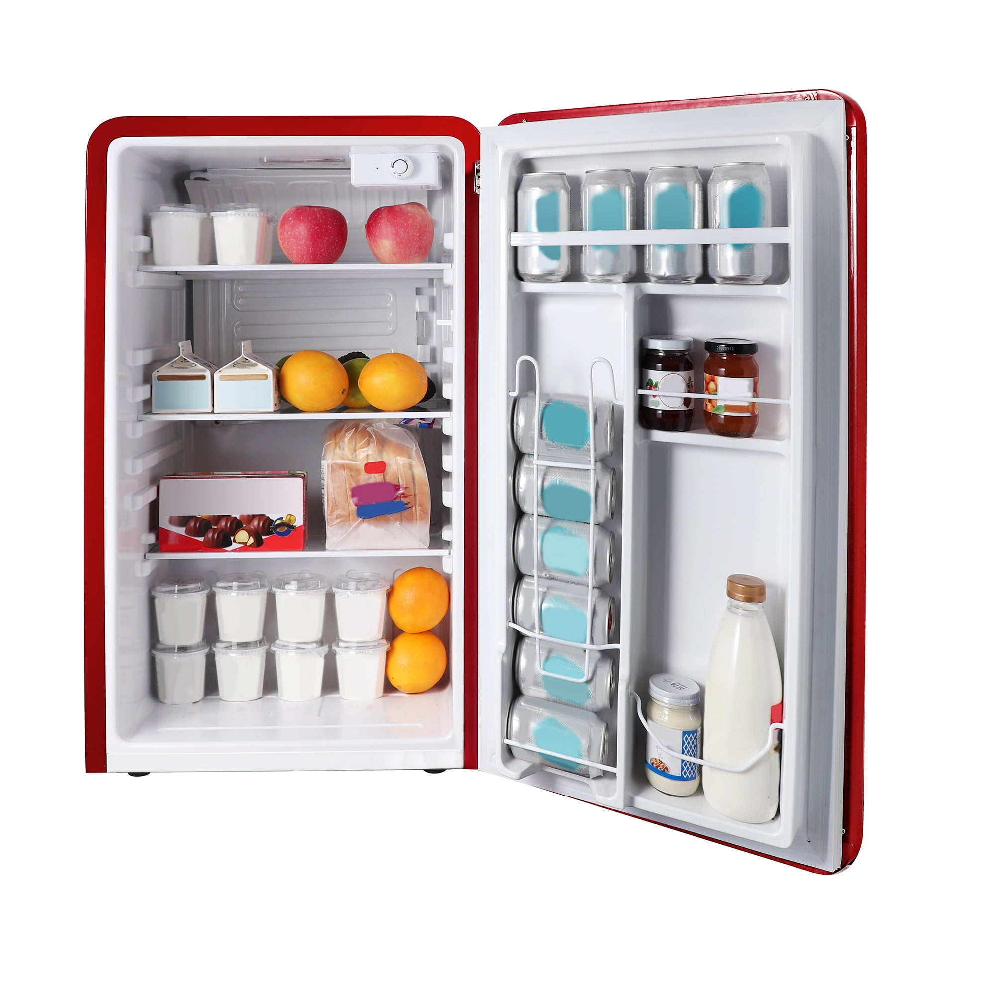 Magic Chef 3.2 cu. ft. Retro Mini Refrigerator in Red, without Freezer in Red