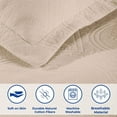 thumbnail image 2 of Superior Celtic Circle Cotton Decorative Bedspread and Sham Set, Queen, Bisque, 2 of 10