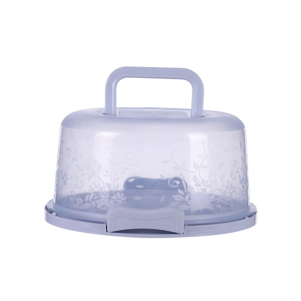 Advancent Caja de almacenamiento para pasteles con asa, cajas para postres, comida, aperitivos, tarta de huevo, magdalenas, caja de embalaje para Herramientas y accesorios para hornear Azul claro
