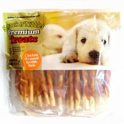Alpha Dog Series Chicken Wrapped Rawhide Sticks-16oz