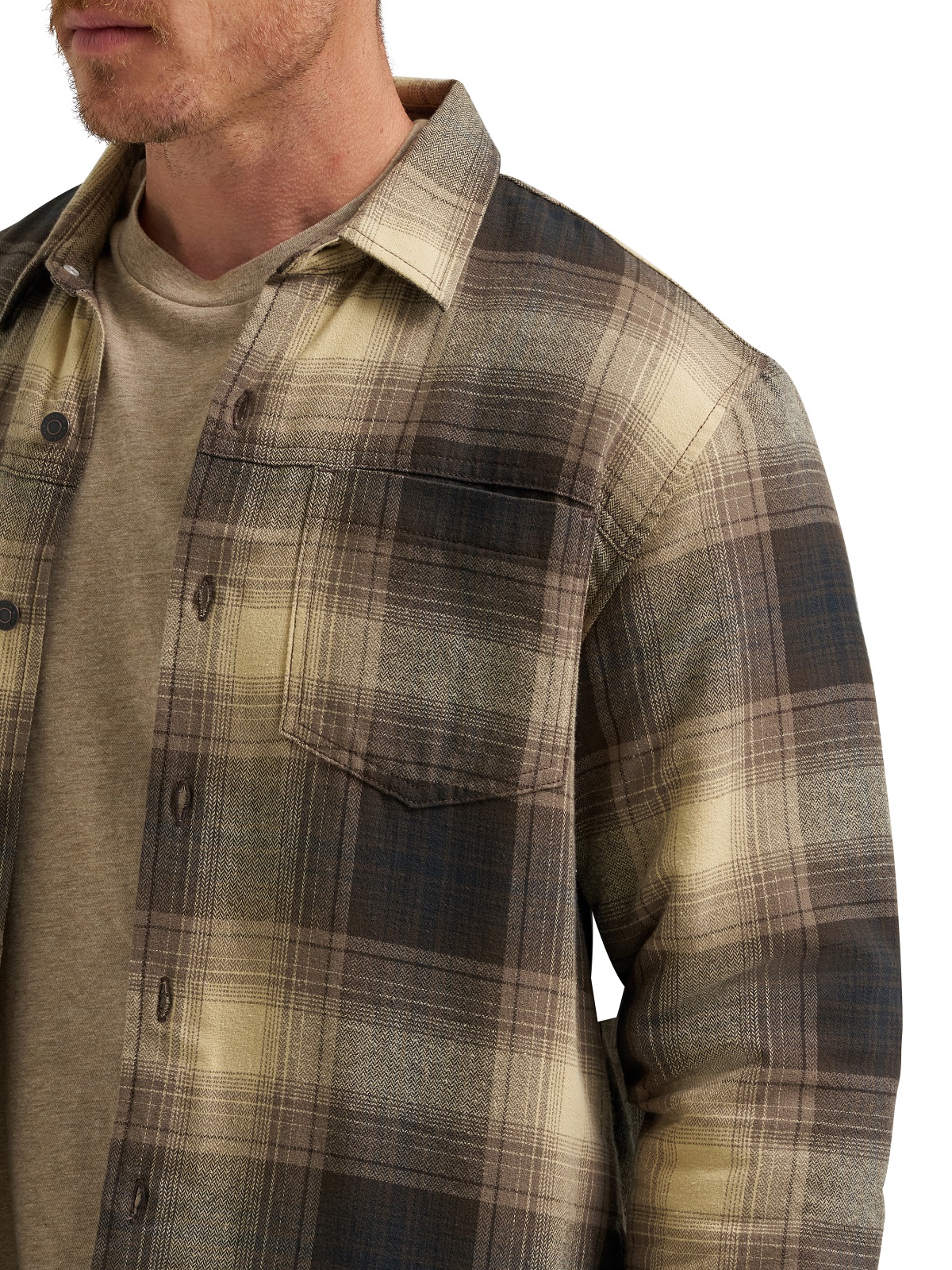 Wrangler® Men's and Big Men's Long Sleeve Sherpa Heavyweight Shirt Jacket (S-5XL)