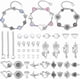 thumbnail image 1 of Kit para hacer pulseras (3 piezas): colgantes de acero inoxidable, conectores para joyería y engastes para cabujones., 1 of 5